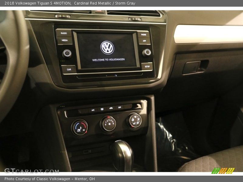 Cardinal Red Metallic / Storm Gray 2018 Volkswagen Tiguan S 4MOTION