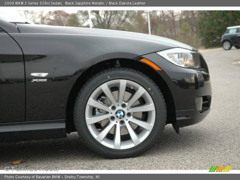 Black Sapphire Metallic / Black Dakota Leather 2009 BMW 3 Series 328xi Sedan