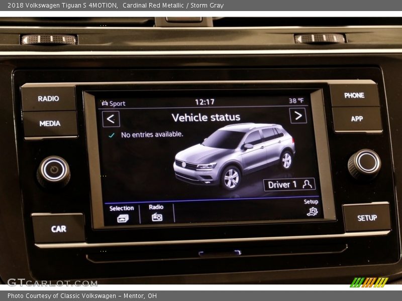 Cardinal Red Metallic / Storm Gray 2018 Volkswagen Tiguan S 4MOTION