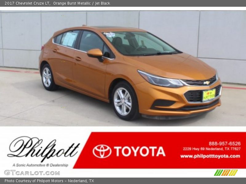 Orange Burst Metallic / Jet Black 2017 Chevrolet Cruze LT