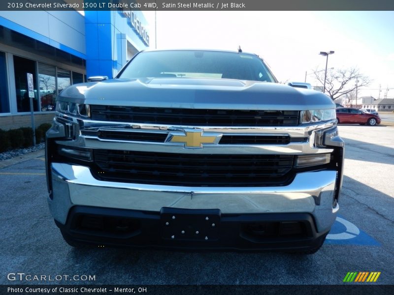 Satin Steel Metallic / Jet Black 2019 Chevrolet Silverado 1500 LT Double Cab 4WD