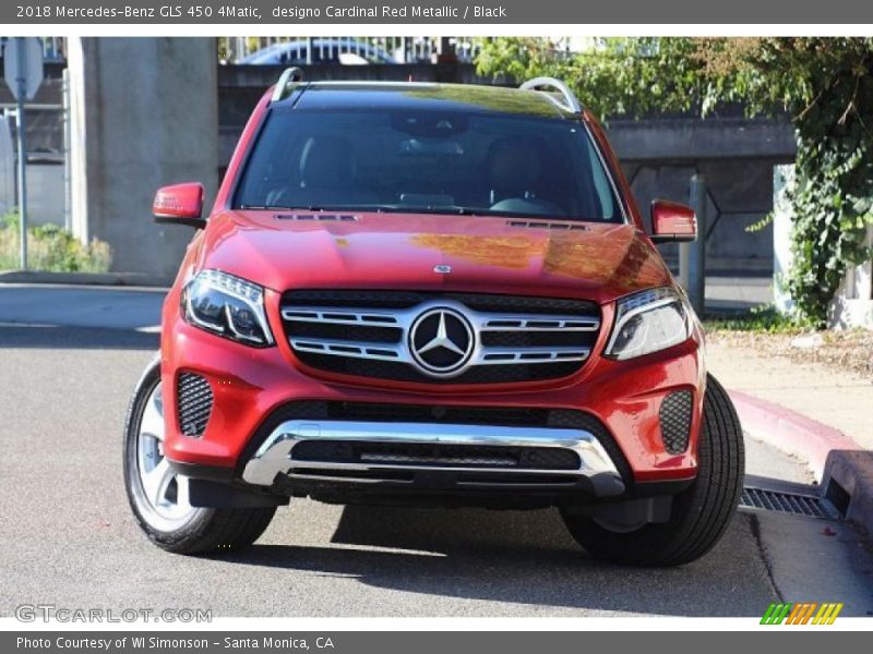designo Cardinal Red Metallic / Black 2018 Mercedes-Benz GLS 450 4Matic