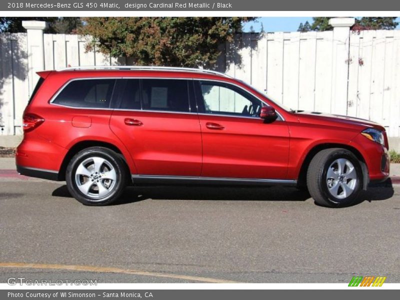 designo Cardinal Red Metallic / Black 2018 Mercedes-Benz GLS 450 4Matic