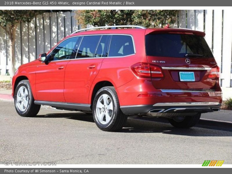 designo Cardinal Red Metallic / Black 2018 Mercedes-Benz GLS 450 4Matic