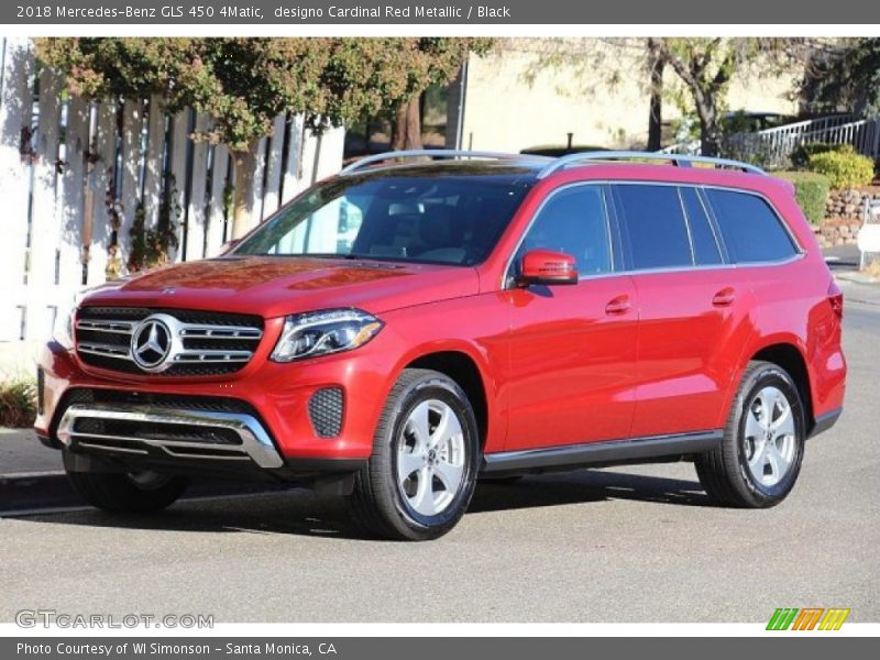 designo Cardinal Red Metallic / Black 2018 Mercedes-Benz GLS 450 4Matic