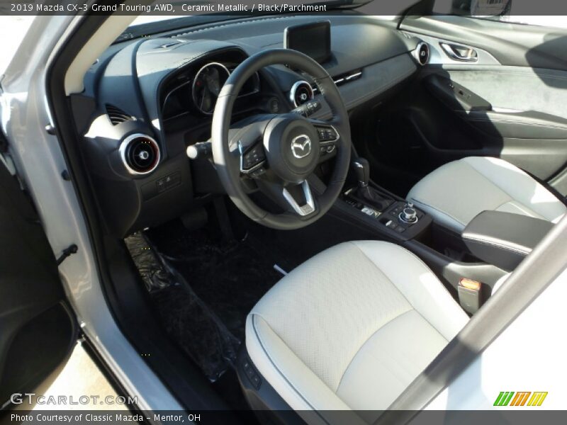 Ceramic Metallic / Black/Parchment 2019 Mazda CX-3 Grand Touring AWD