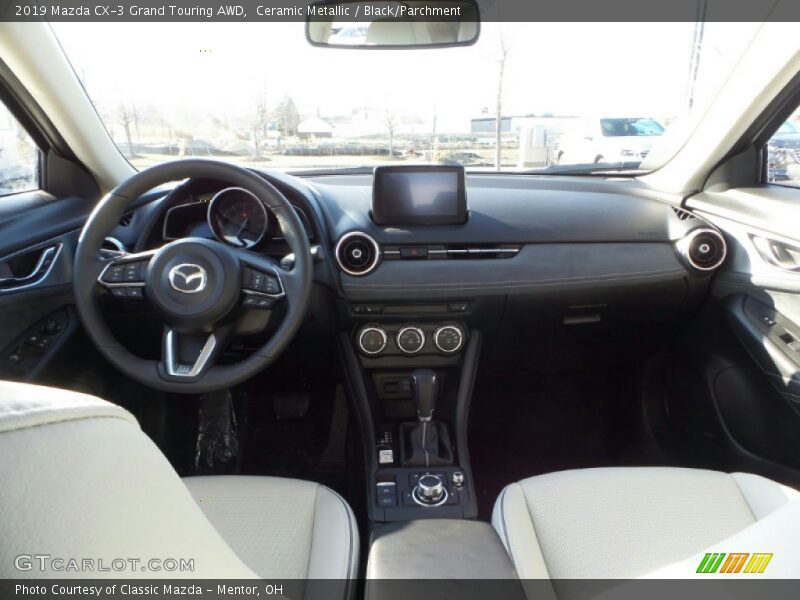 Ceramic Metallic / Black/Parchment 2019 Mazda CX-3 Grand Touring AWD