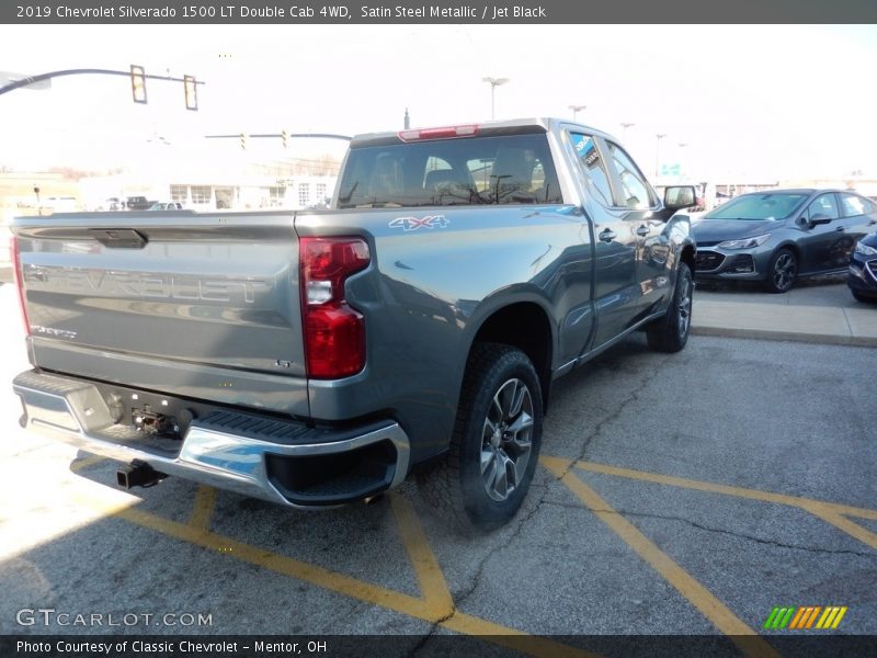 Satin Steel Metallic / Jet Black 2019 Chevrolet Silverado 1500 LT Double Cab 4WD