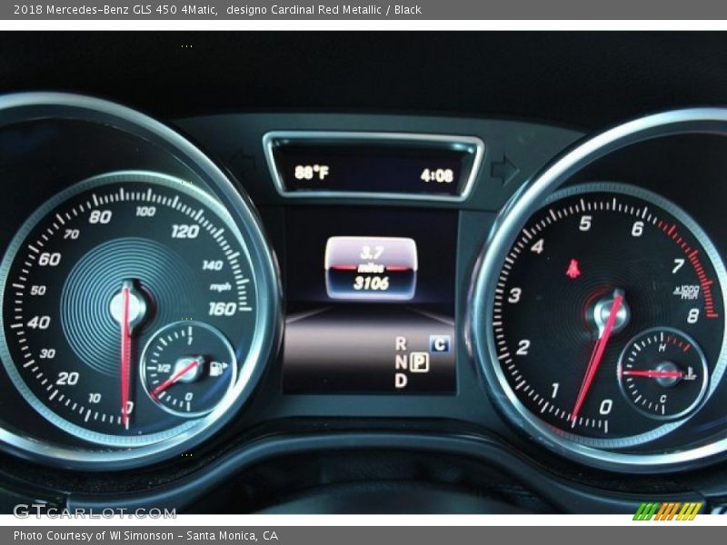 designo Cardinal Red Metallic / Black 2018 Mercedes-Benz GLS 450 4Matic