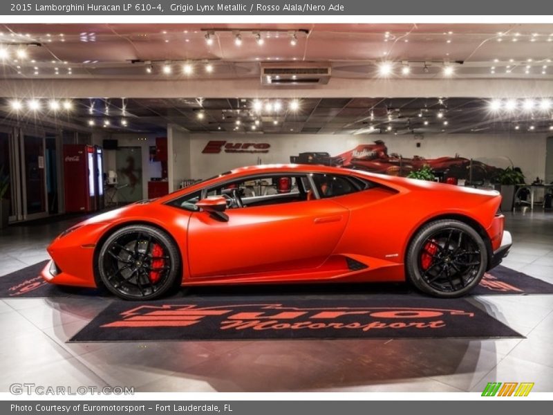 Grigio Lynx Metallic / Rosso Alala/Nero Ade 2015 Lamborghini Huracan LP 610-4