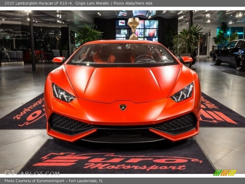Grigio Lynx Metallic / Rosso Alala/Nero Ade 2015 Lamborghini Huracan LP 610-4