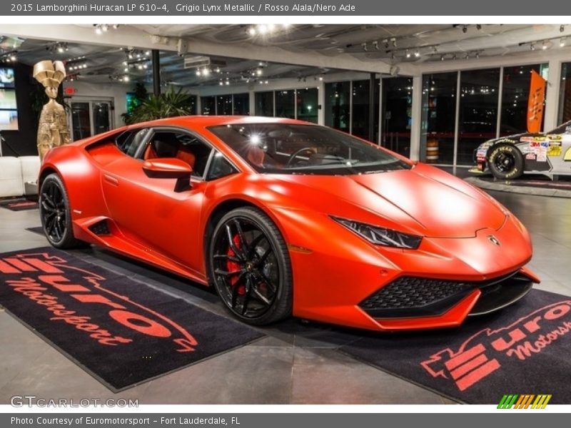 Grigio Lynx Metallic / Rosso Alala/Nero Ade 2015 Lamborghini Huracan LP 610-4