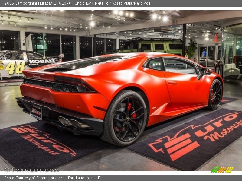 Grigio Lynx Metallic / Rosso Alala/Nero Ade 2015 Lamborghini Huracan LP 610-4