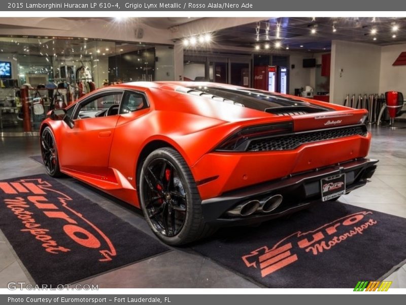 Grigio Lynx Metallic / Rosso Alala/Nero Ade 2015 Lamborghini Huracan LP 610-4