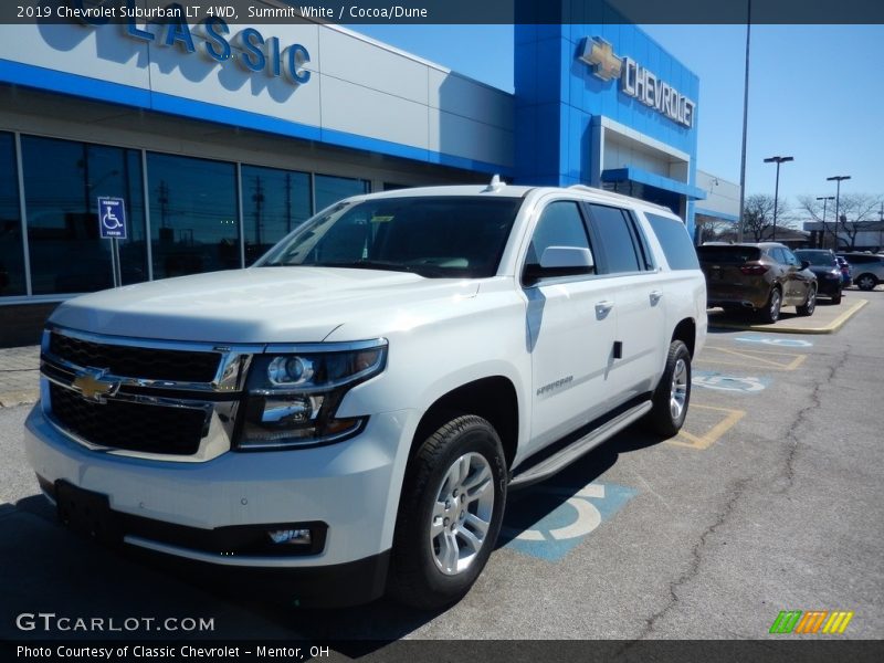 Summit White / Cocoa/Dune 2019 Chevrolet Suburban LT 4WD