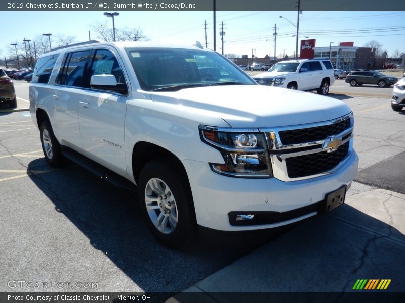 Summit White / Cocoa/Dune 2019 Chevrolet Suburban LT 4WD