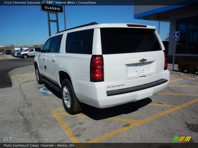 Summit White / Cocoa/Dune 2019 Chevrolet Suburban LT 4WD
