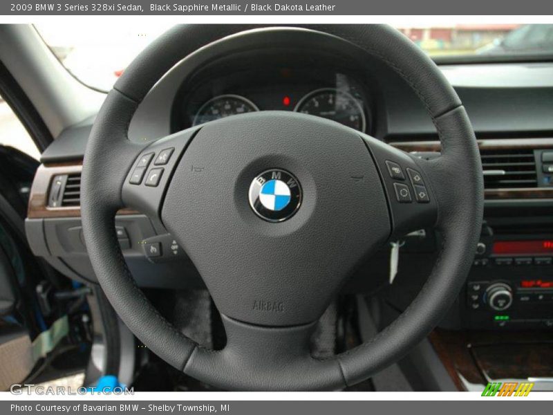 Black Sapphire Metallic / Black Dakota Leather 2009 BMW 3 Series 328xi Sedan