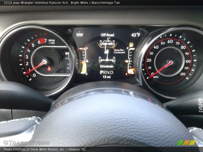 Bright White / Black/Heritage Tan 2019 Jeep Wrangler Unlimited Rubicon 4x4
