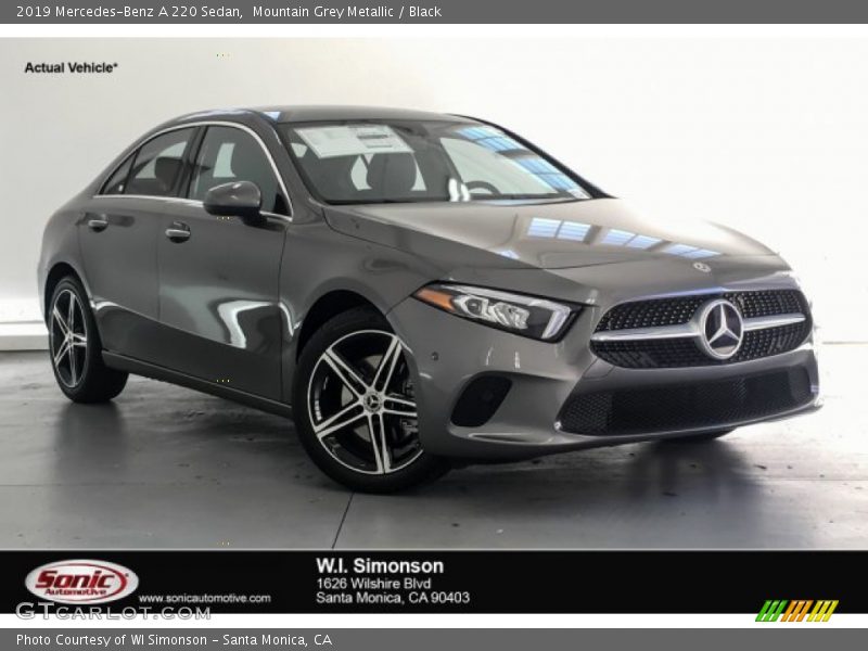 Mountain Grey Metallic / Black 2019 Mercedes-Benz A 220 Sedan