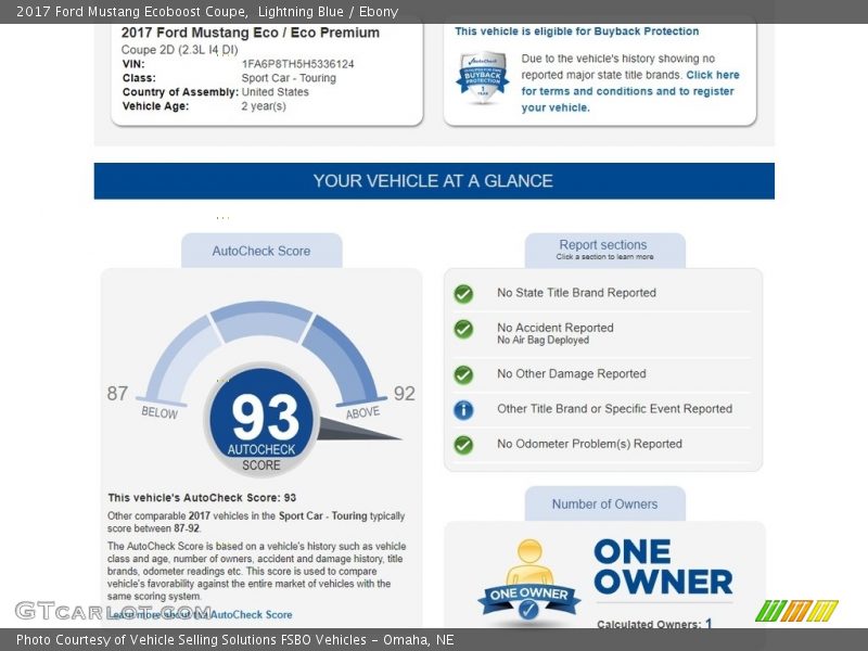 Lightning Blue / Ebony 2017 Ford Mustang Ecoboost Coupe