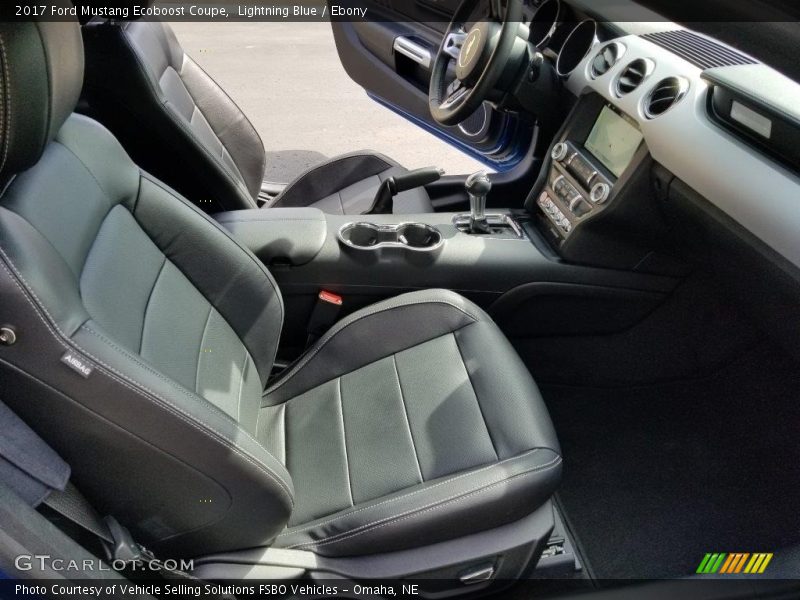 Lightning Blue / Ebony 2017 Ford Mustang Ecoboost Coupe
