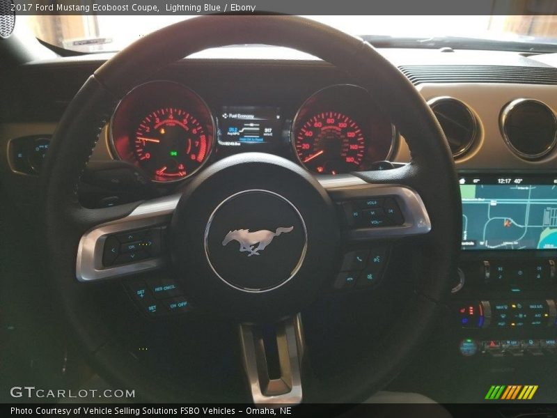 Lightning Blue / Ebony 2017 Ford Mustang Ecoboost Coupe