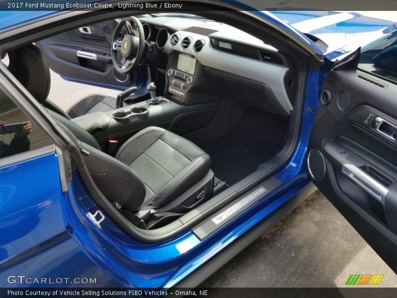 Lightning Blue / Ebony 2017 Ford Mustang Ecoboost Coupe