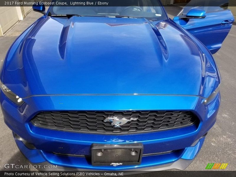 Lightning Blue / Ebony 2017 Ford Mustang Ecoboost Coupe