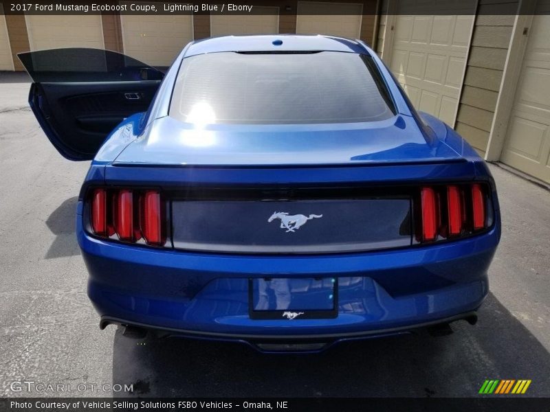 Lightning Blue / Ebony 2017 Ford Mustang Ecoboost Coupe