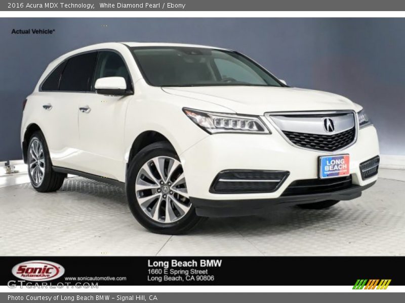 White Diamond Pearl / Ebony 2016 Acura MDX Technology