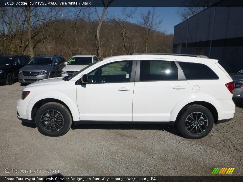 Vice White / Black 2019 Dodge Journey SE AWD