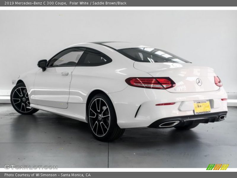 Polar White / Saddle Brown/Black 2019 Mercedes-Benz C 300 Coupe