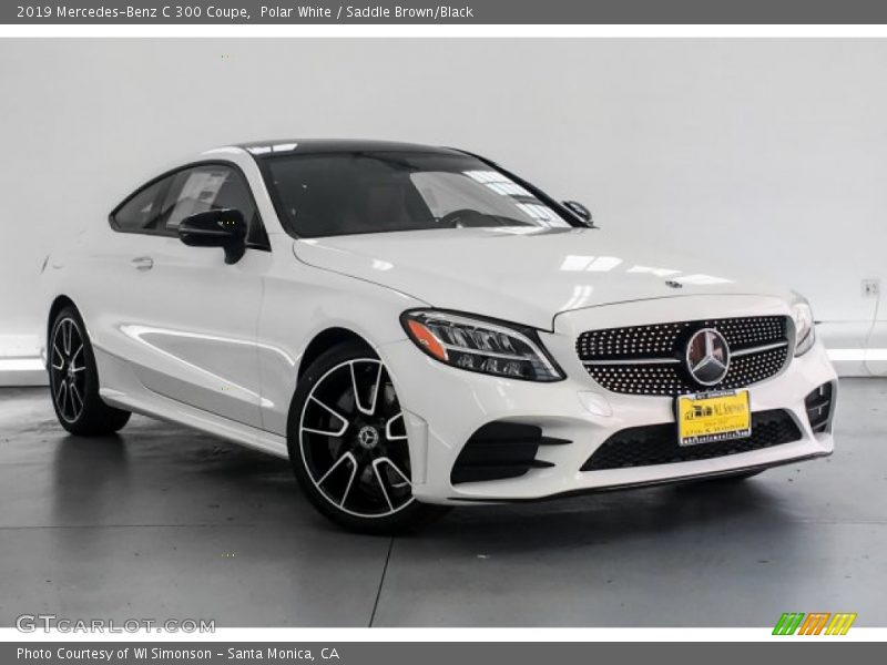 Polar White / Saddle Brown/Black 2019 Mercedes-Benz C 300 Coupe
