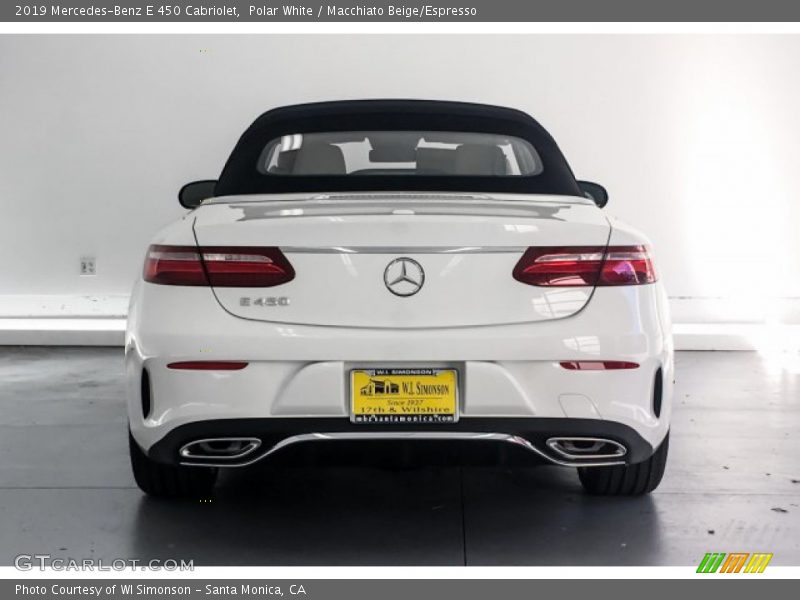 Polar White / Macchiato Beige/Espresso 2019 Mercedes-Benz E 450 Cabriolet