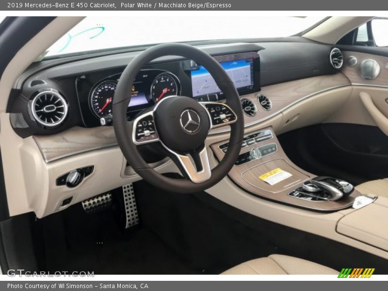 Polar White / Macchiato Beige/Espresso 2019 Mercedes-Benz E 450 Cabriolet