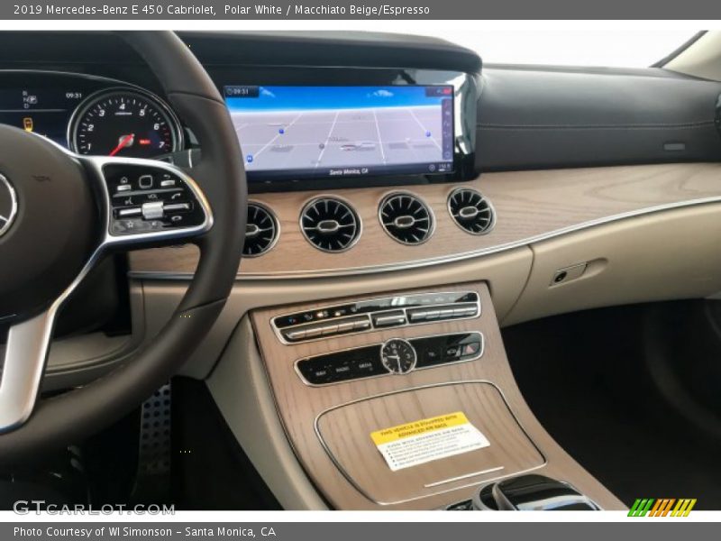 Polar White / Macchiato Beige/Espresso 2019 Mercedes-Benz E 450 Cabriolet