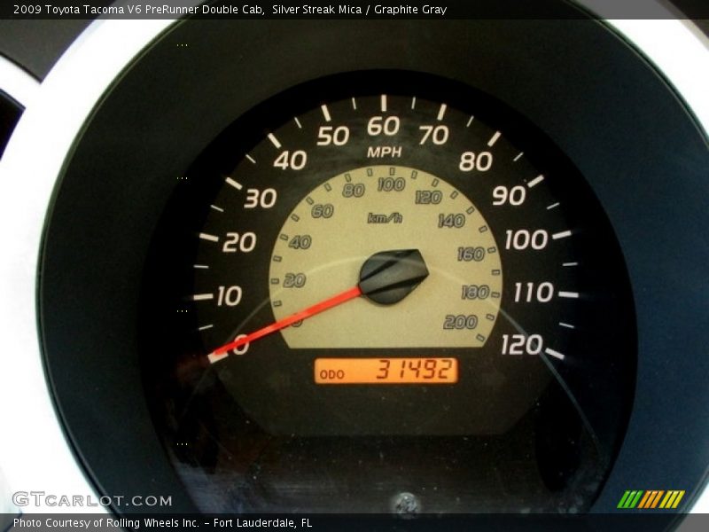 Silver Streak Mica / Graphite Gray 2009 Toyota Tacoma V6 PreRunner Double Cab