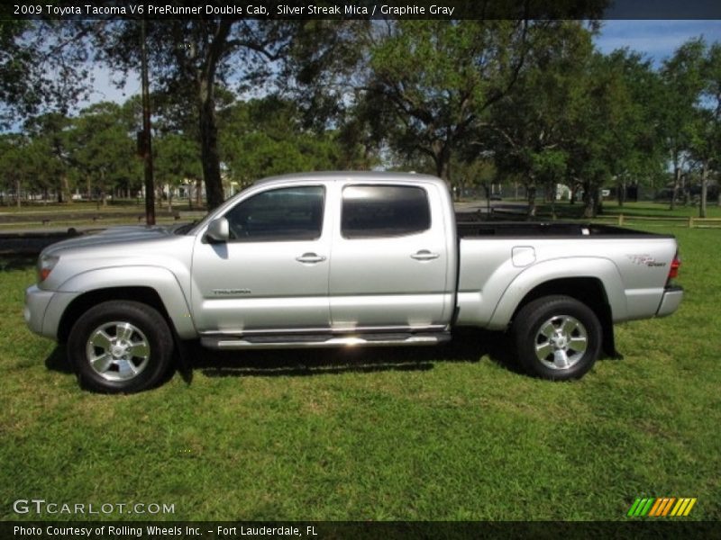 Silver Streak Mica / Graphite Gray 2009 Toyota Tacoma V6 PreRunner Double Cab