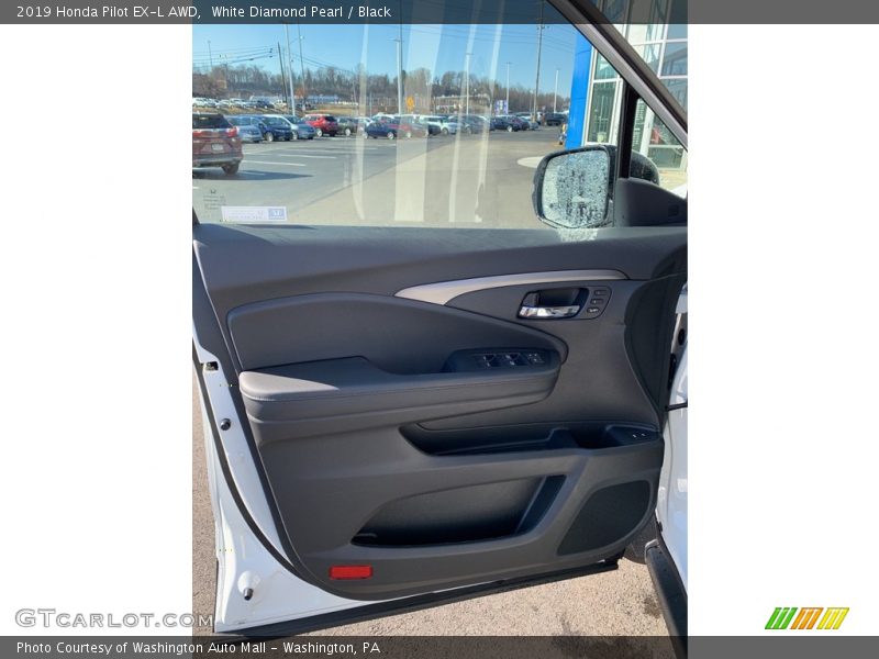White Diamond Pearl / Black 2019 Honda Pilot EX-L AWD