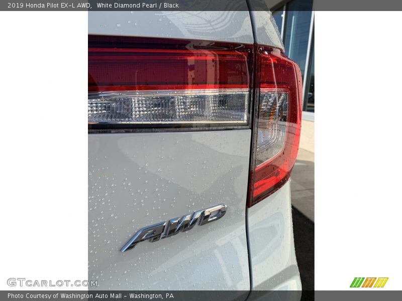 White Diamond Pearl / Black 2019 Honda Pilot EX-L AWD