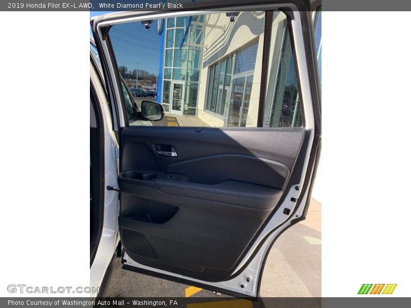 White Diamond Pearl / Black 2019 Honda Pilot EX-L AWD