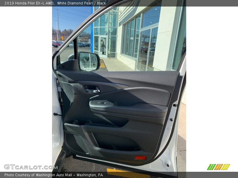 White Diamond Pearl / Black 2019 Honda Pilot EX-L AWD