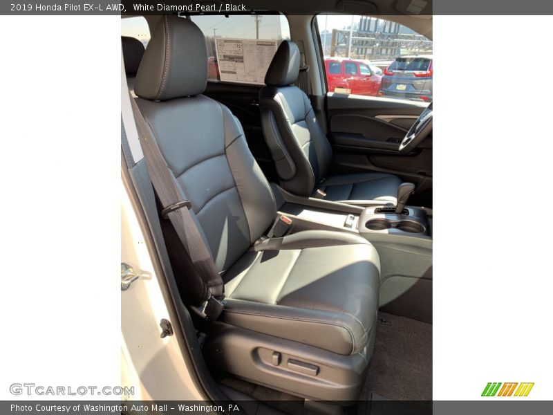 White Diamond Pearl / Black 2019 Honda Pilot EX-L AWD