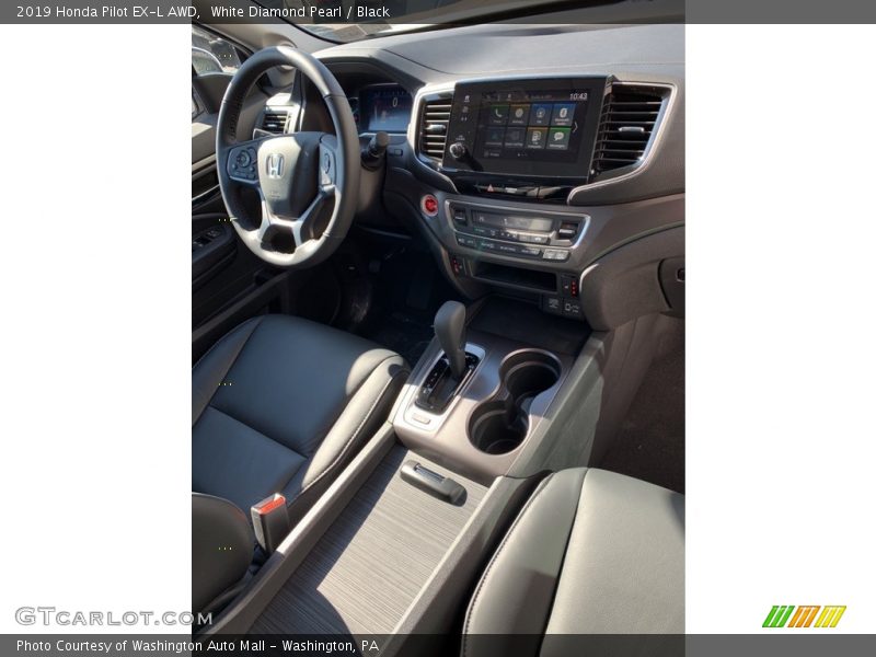 White Diamond Pearl / Black 2019 Honda Pilot EX-L AWD
