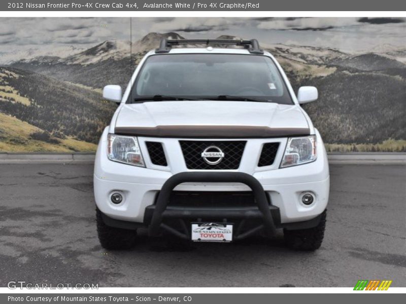 Avalanche White / Pro 4X Graphite/Red 2012 Nissan Frontier Pro-4X Crew Cab 4x4