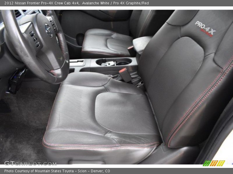 Avalanche White / Pro 4X Graphite/Red 2012 Nissan Frontier Pro-4X Crew Cab 4x4
