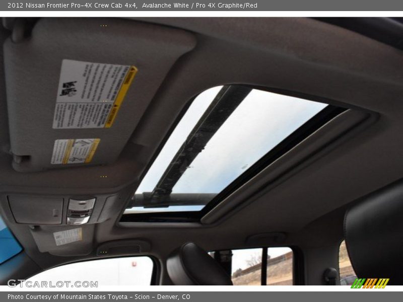 Avalanche White / Pro 4X Graphite/Red 2012 Nissan Frontier Pro-4X Crew Cab 4x4