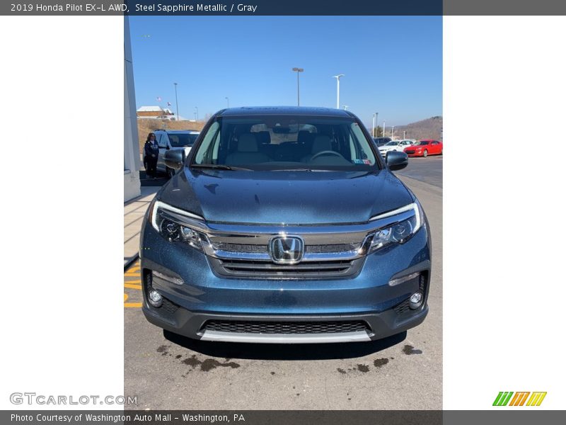 Steel Sapphire Metallic / Gray 2019 Honda Pilot EX-L AWD