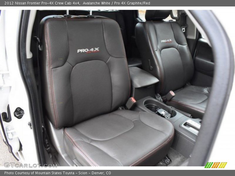 Avalanche White / Pro 4X Graphite/Red 2012 Nissan Frontier Pro-4X Crew Cab 4x4